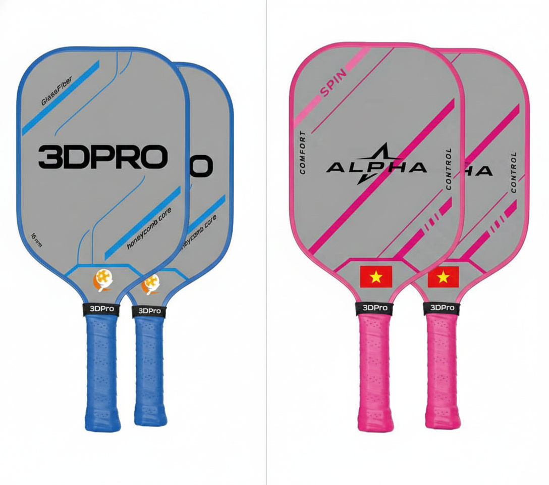 3DPRO ALPHA 16mm - Vợt pickleball giá rẻ cho người mới