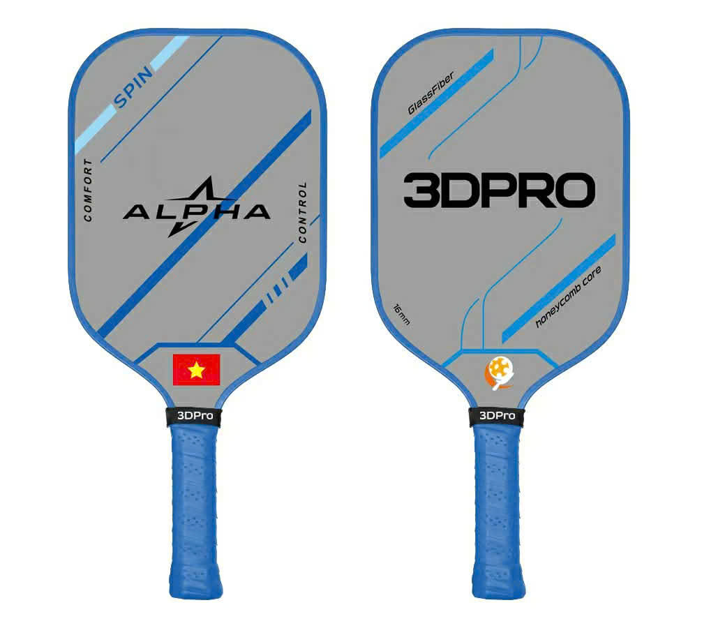 3DPRO ALPHA 16mm - Vợt pickleball giá rẻ cho newbie