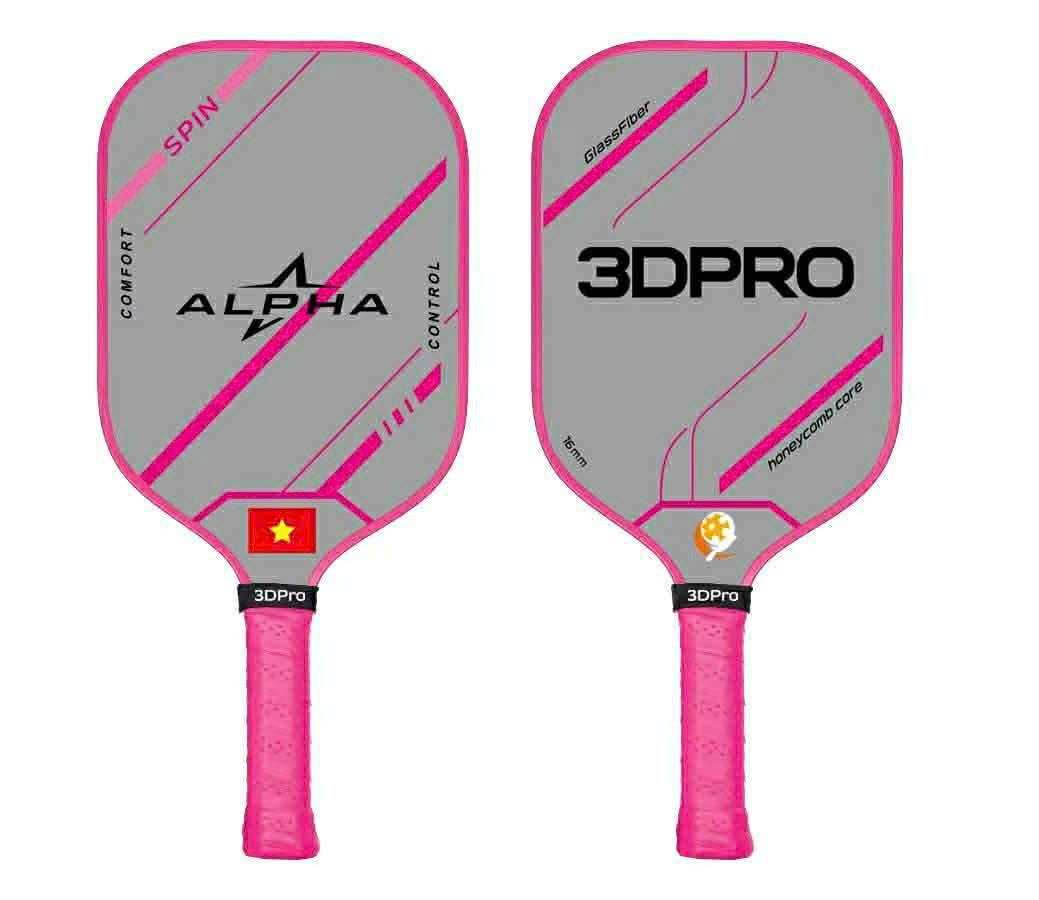 3DPRO ALPHA 16mm - Vợt pickleball giá rẻ cho newbie